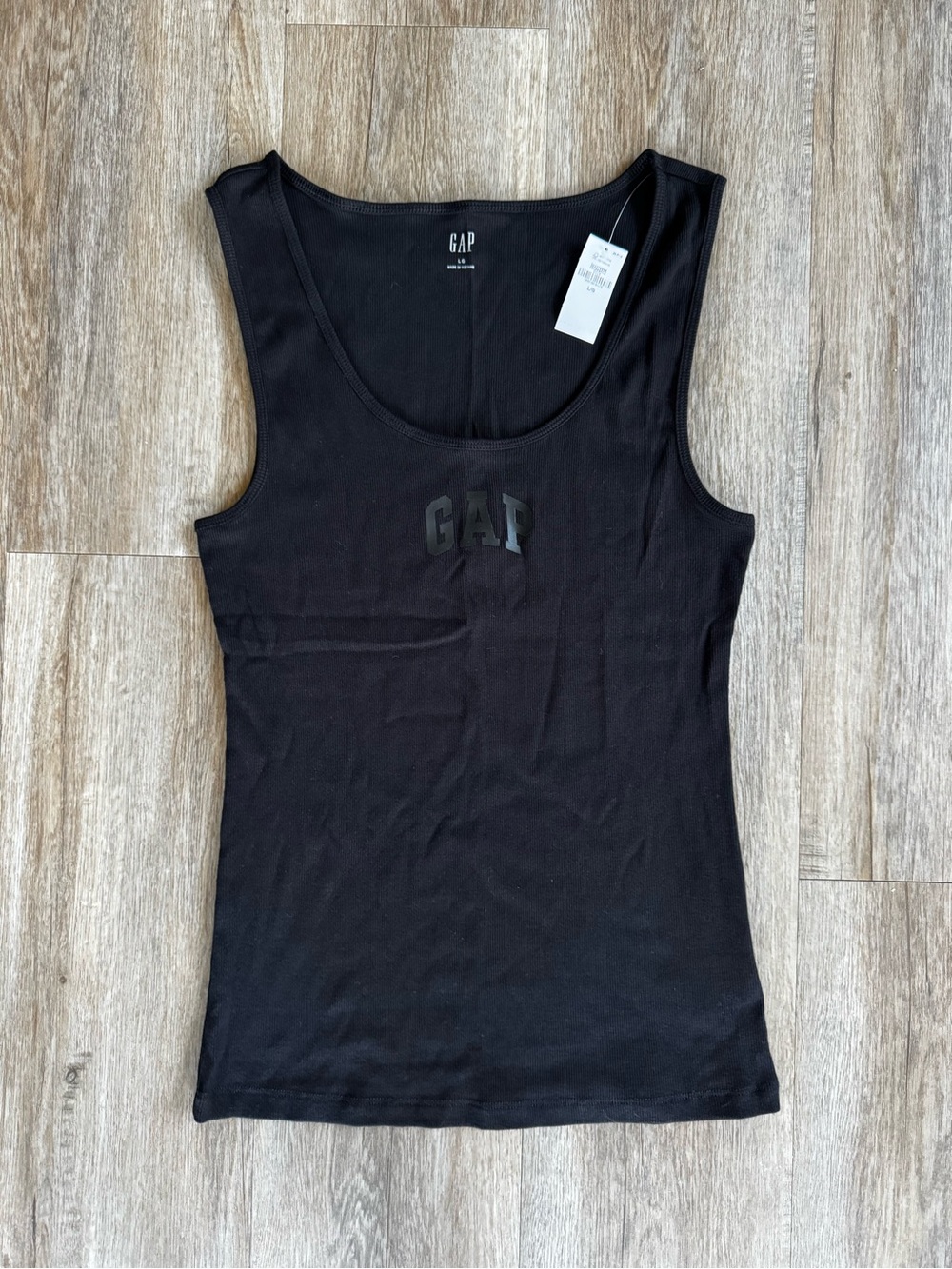 GAP Black Scoop Neck Logo Tank